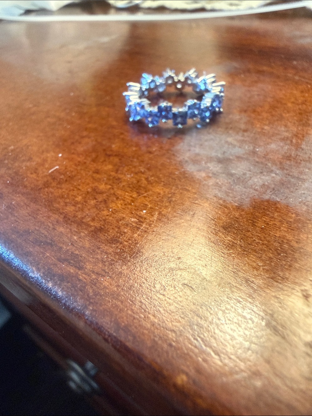 Lavender Blue Gemstone Eternity Ring for Women